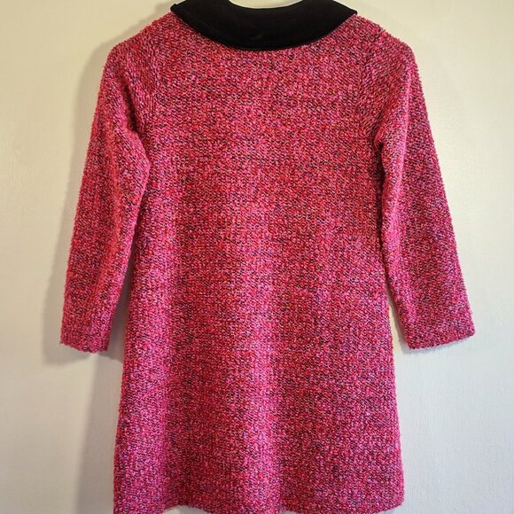 Blueberi Boulevard Red & Pink Tweed Coat  Holiday Festive Girl Size 7 - Picture 5 of 8